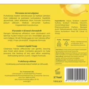 LEMON JUICE&GLYCERINE NESTESAIPPUA 250ML SITRUUNA