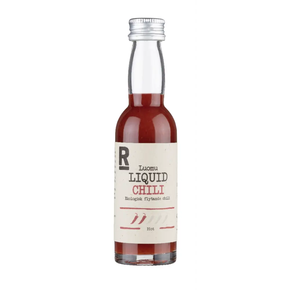 Rajamäen Luomu liquid chili 40ml Väkiviinaetikka
