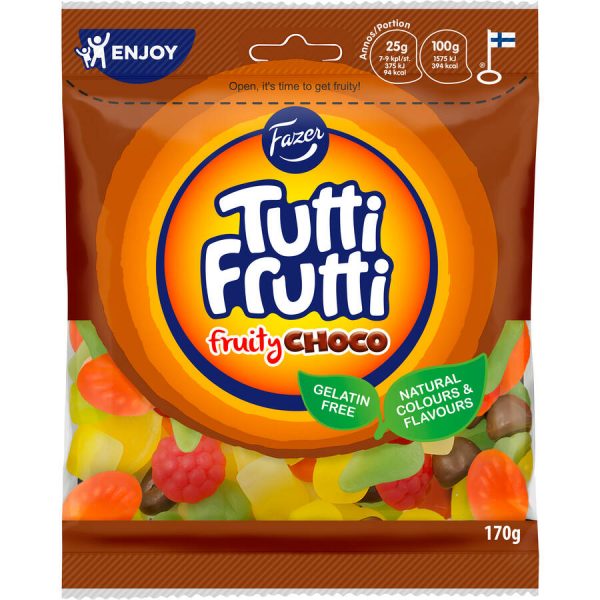 FAZER TUTTI FRUTTI FRUITY CHOCO 170 G