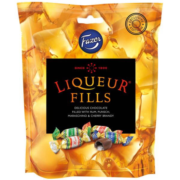 FAZER LIQUEUR FILLS SUKLAAKONVEHTEJA 165 G