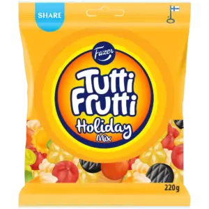 FAZER TUTTI FRUTTI HOLIDAY MIX KARKKIPUSSI220G