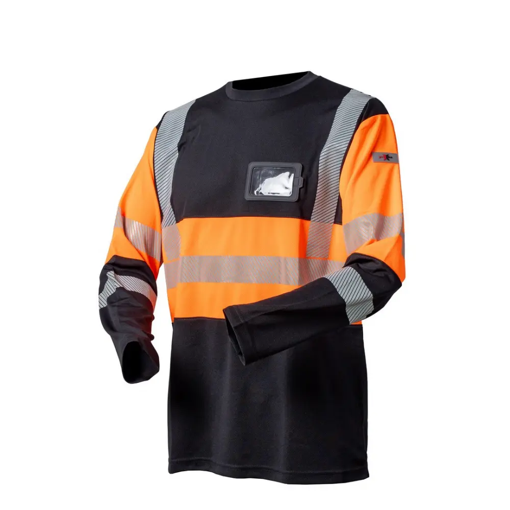 PRIHA HI-VIS PITKÄHIHAINEN HUOMIOPAITA ORANSSI/MUSTA