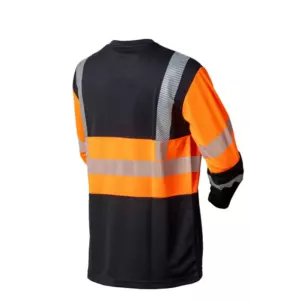 PRIHA HI-VIS PITKÄHIHAINEN HUOMIOPAITA ORANSSI/MUSTA