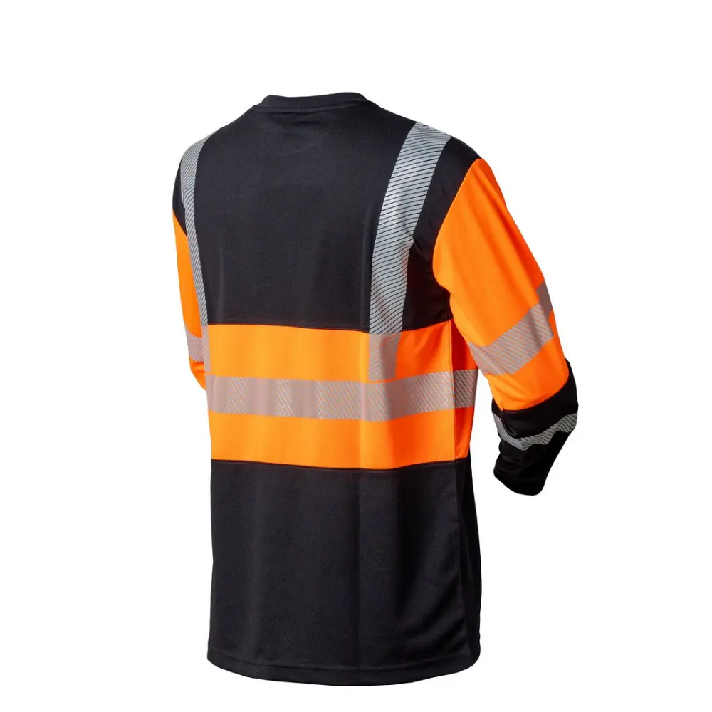 PRIHA HI-VIS PITKÄHIHAINEN HUOMIOPAITA ORANSSI/MUSTA