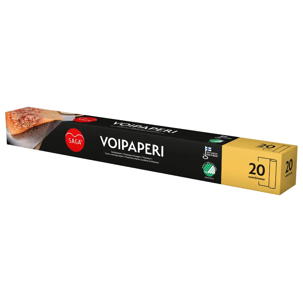 SAGA VOIPAPERI 37CMX20M TERÄLLINEN