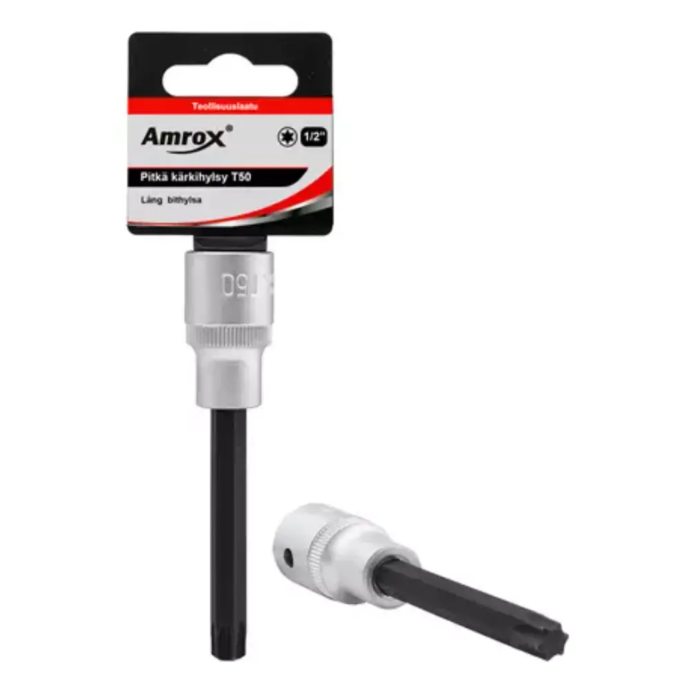 AMROX PITKÄ TORX-KÄRKIHYLSY 1/2" T30
