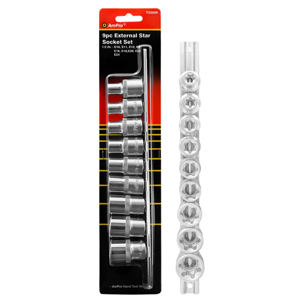 AMROX E-TORX HYLSYSARJA1/2" 9-OSAINEN