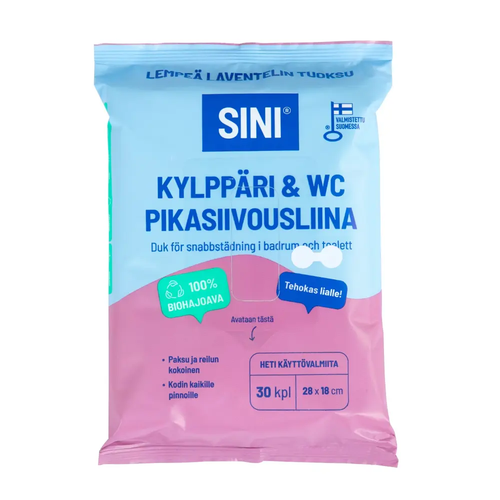 SINI KYLPPÄRI- JA WC PIKASIIVOUSLIINA 30KPL