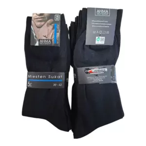 MIESTEN SUKKA AHMA MUSTA 5-PACK 39-42