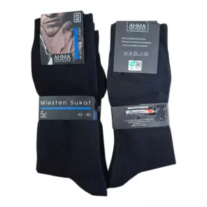 MIESTEN SUKKA AHMA MUSTA 5-PACK 43-45