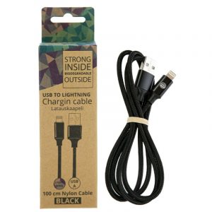 USB-A TO LIGHTNING NYLON LATAUSKAAPELI