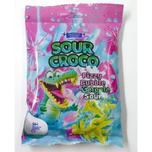 FINLANDIA CANDY SOUR CROCO FIZZYBUBBLE&APPLE100G KARKKIPUSSI