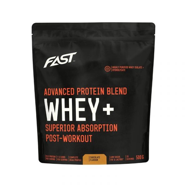 FAST WHEY+ HERAPROTEIINIJAUHE 500G SUKLAA