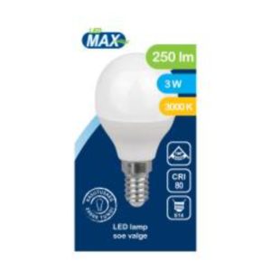 LED MAX MINI PALLOLAMPPU 3W E14