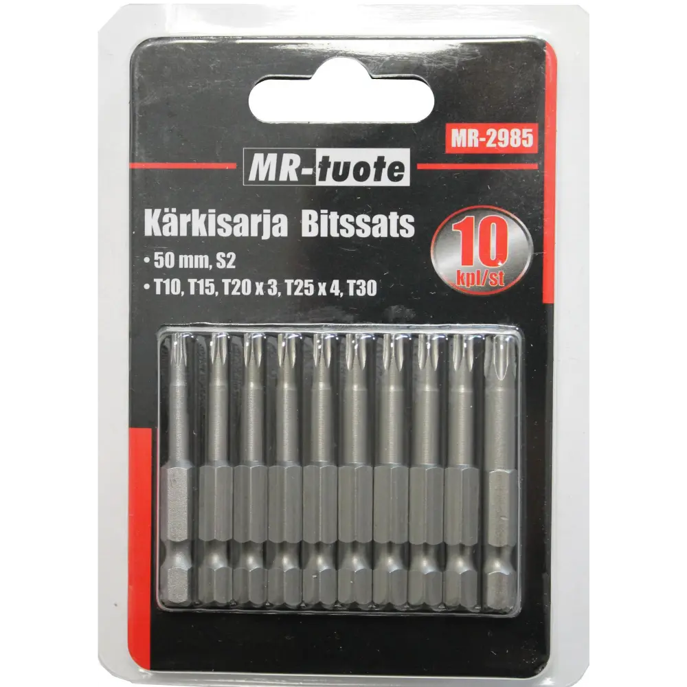 MR-TUOTE KÄRKISARJA 10KPL 50MM TORX S2