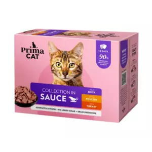 PRIMA CAT 12X85G SIIPIKARJAMIX KASTIKKEESSA