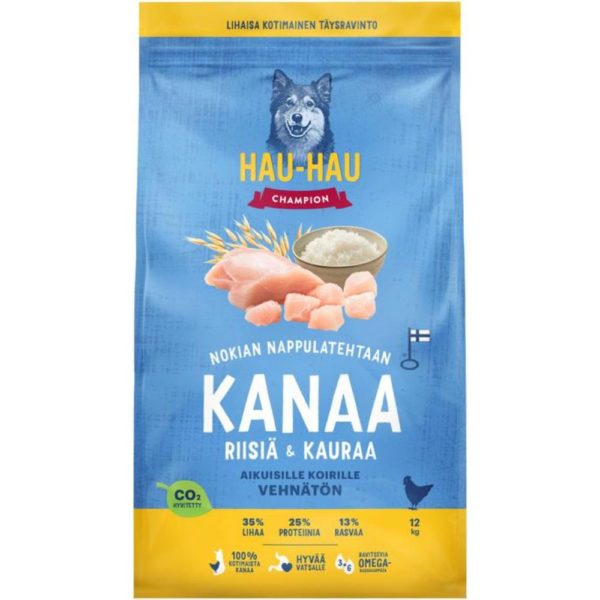 HHC KANAA, RIISIÄ JA KAURAA AIKUINEN KOIRA 12KG