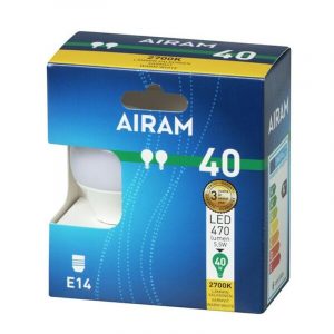 AIRAM LED-LAMPPU 5,5 W E14 2 KPL