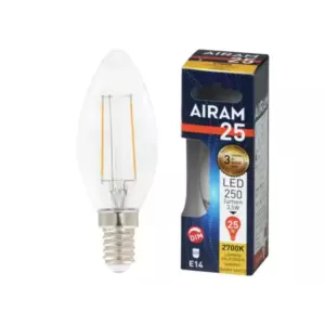 AIRAM ONNI LED-KYNTTILÄLAMPPU E14KIRKAS2700K250LM HIMMENNETTÄVÄ3,5W