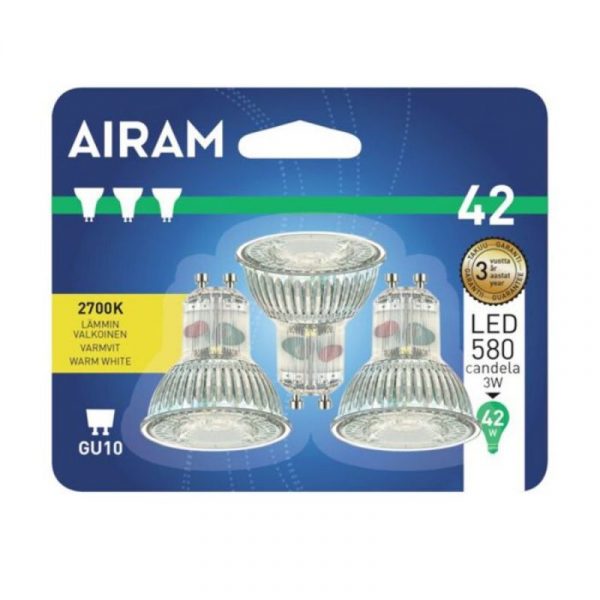 AIRAM LED 3PACK 3W GU10