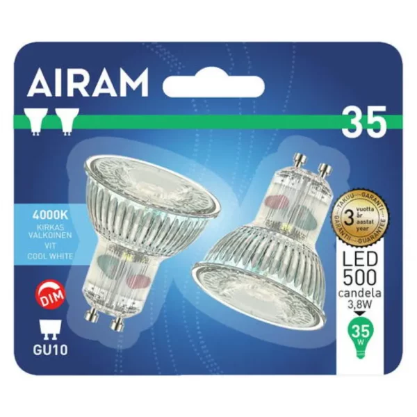 AIRAM LED LAMPPU 3.8W/840 GU10 PAR16