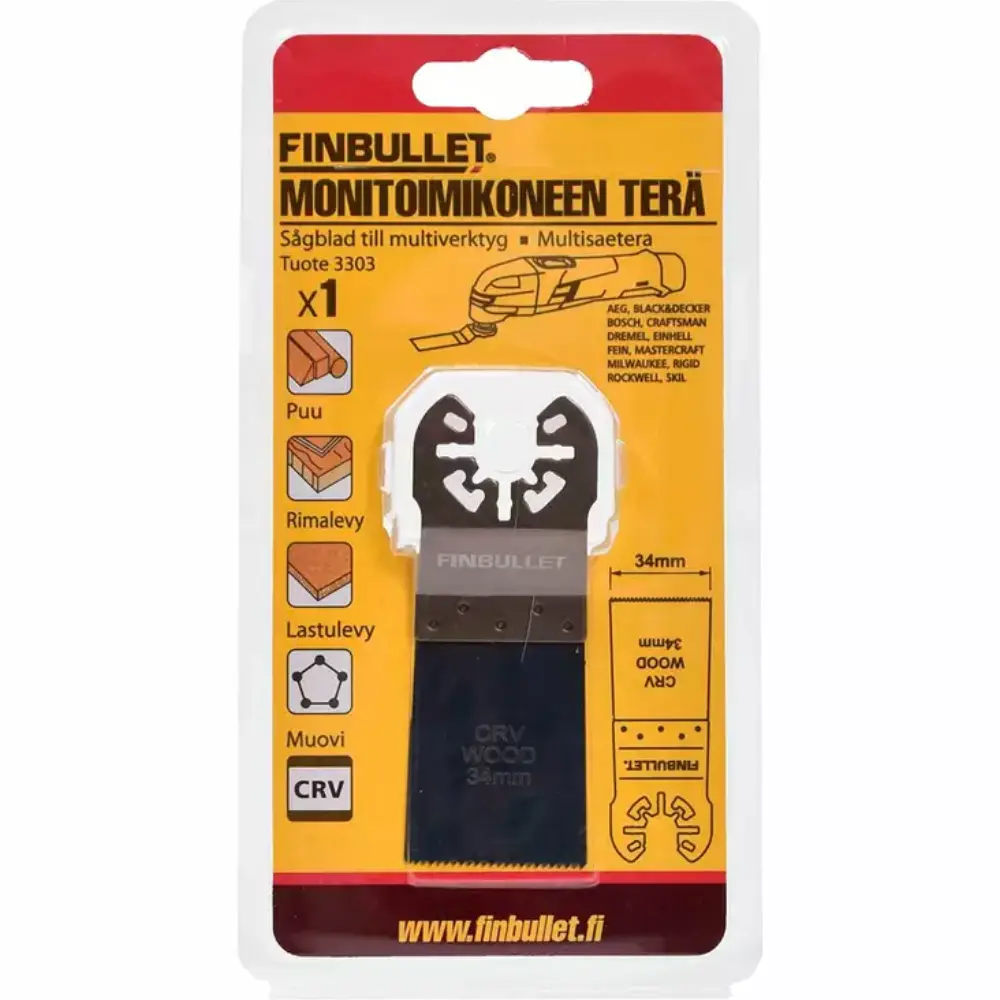 MONITOIMIKONEEN TERÄ CRV 34MM FINBULLET