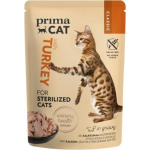 PRIMA CAT CLASSIC KALKKUNAA KASTIKKEESSA STERILOIDUILLE 85G