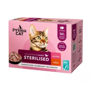 PRIMA CAT 12X85G STERILIZED KASTIKELAJITELMA