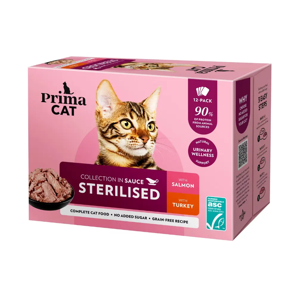 PRIMA CAT 12X85G STERILIZED KASTIKELAJITELMA