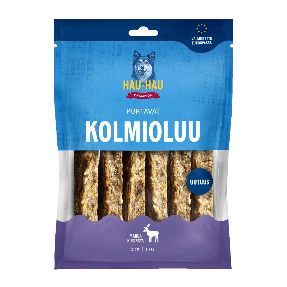 HAU-HAU CHAMPION KOLMIOLUU RIISTA 12CM 6KPL 240G