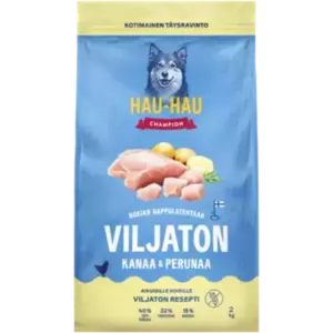 HAU-HAU CHAMPION VILJATON KANAA&PERUNAA TÄYSRAVINTO 2KG