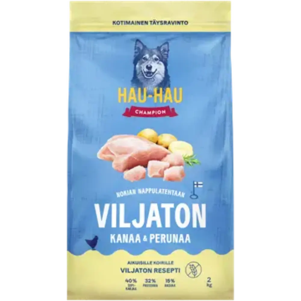 HAU-HAU CHAMPION VILJATON KANAA&PERUNAA TÄYSRAVINTO 2KG
