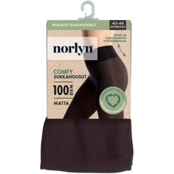 NORLYN COMFY SUKKAHOUSUT 100DEN 36-40 ESPRESSO