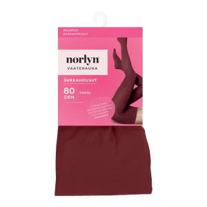 NORLYN 80DEN BURGUNDY TIGHTS SUKKAHOUSUT
