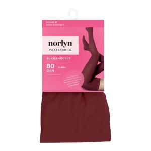 NORLYN 80DEN BURGUNDY TIGHTS SUKKAHOUSUT