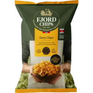 FJORDCHIPS DIRTY CHIPS JUUSTO, JALAPENO&PEKONIAROMI 150G