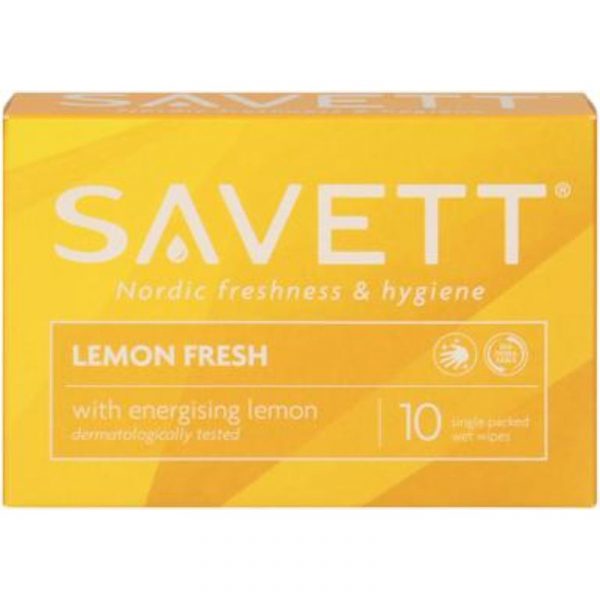 SAVETT LEMON KOSTEUSPYYHE 10KPL