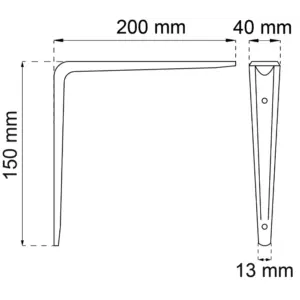 HABO HYLLYNKANNATIN 150X200MM MUSTA