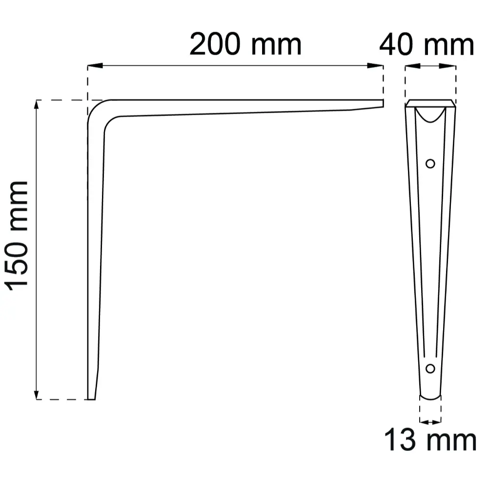 HABO HYLLYNKANNATIN 150X200MM MUSTA