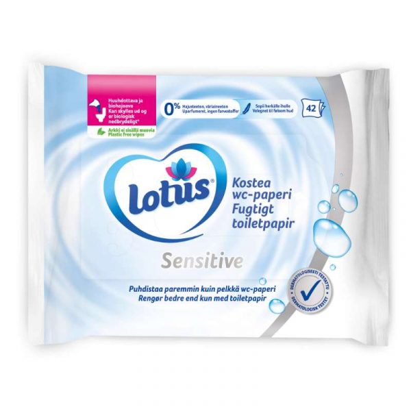 LOTUS SENSITIVE KOSTEA WC-PAPERI 42 KPL