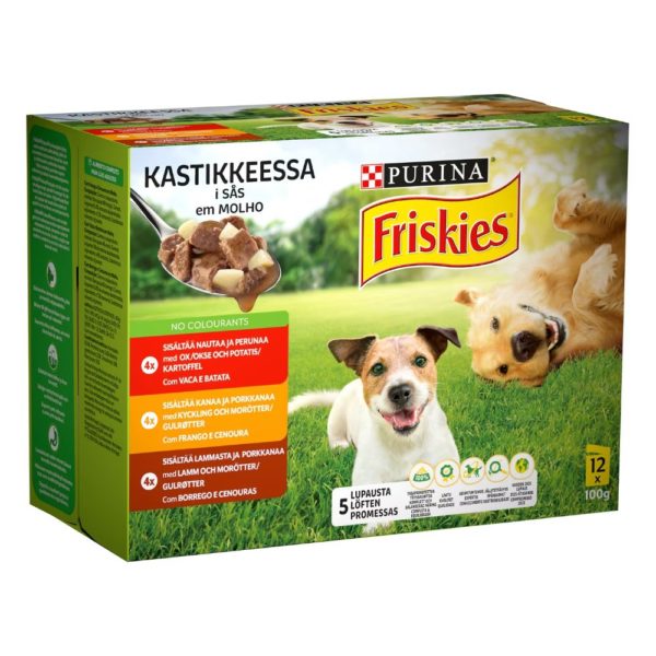 FRISKIES ADULT 12X100G KASTIKKEESSA