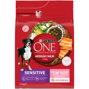 PURINA ONE SENSITIVE MEDIUM/MAXI LOHTA KOIRANKUIVARUOKA2,5KG