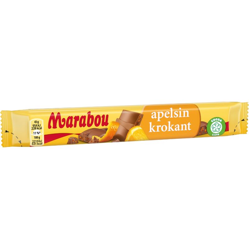 MARABOU APPELSIINIKROKANTTI SUKLAAPATUKKA 43G