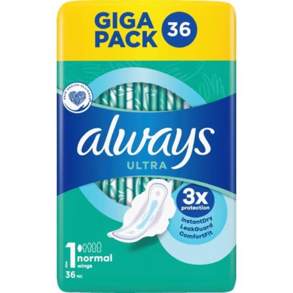 ALWAYS TERVEYSSIDE ULTRA NORMAL 1 WINGS 36KPL