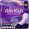 ALWAYS DISCREET ULTIMATE NIGHT INKONTINENSSISIDE 6KPL