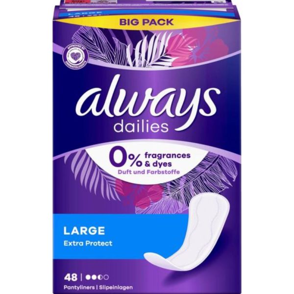 ALWAYS DAILIES EXTRA PROTECT LARGE 48KPL