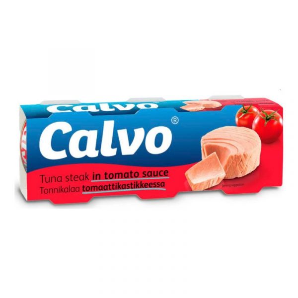 CALVO TONNIKALA 3X80G TOMAATTIKASTIKKEESSA