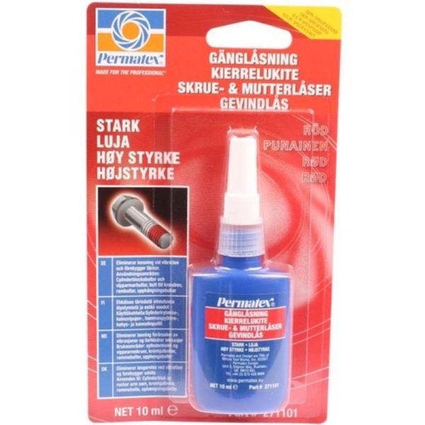 PERMATEX KIERRELUKITE PUNAINEN 10ML