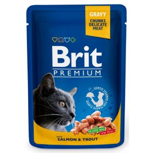 BRIT CAT LOHI-TAIMEN KASTIKKEESSA 100G