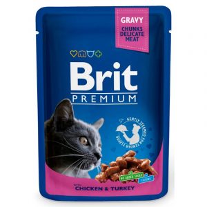 BRIT CAT KANA-KALKKUNA KASTIKKEESSA 100G